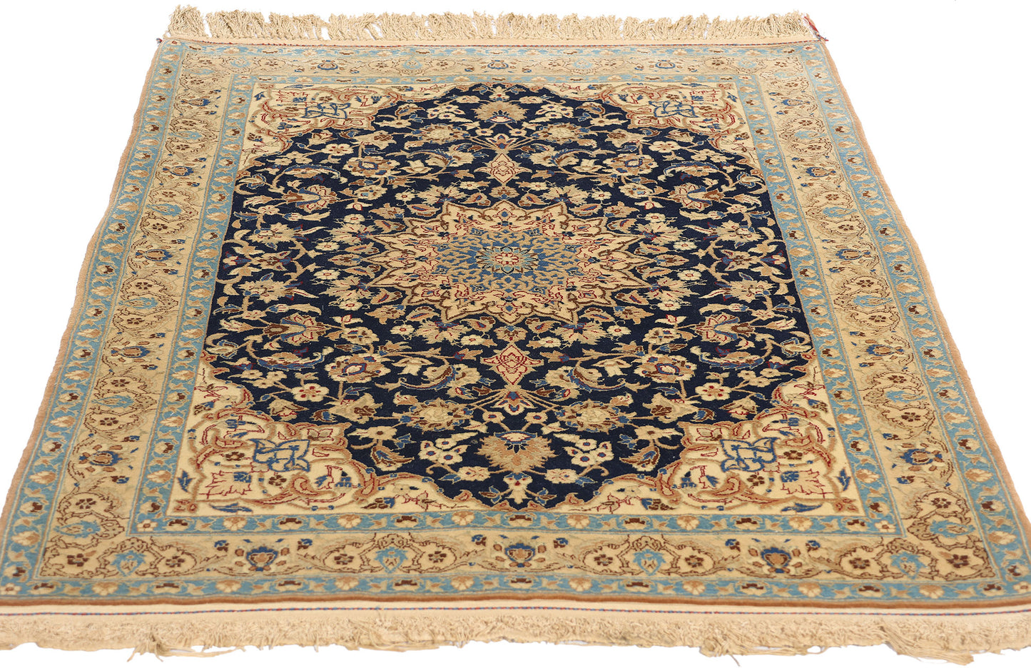 3 x 4 Vintage Persian Nain Rug 78925