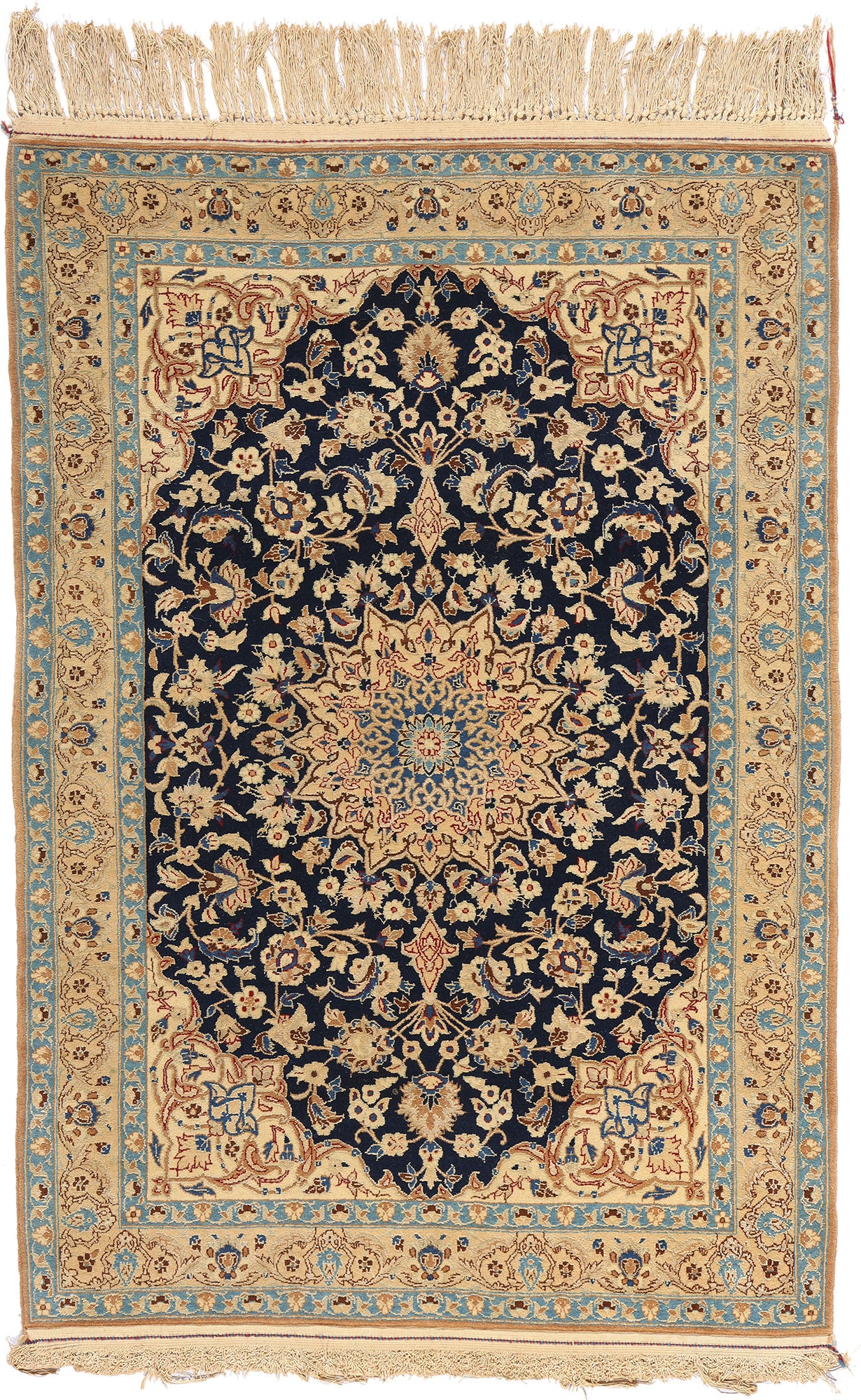3 x 4 Vintage Persian Nain Rug 78925