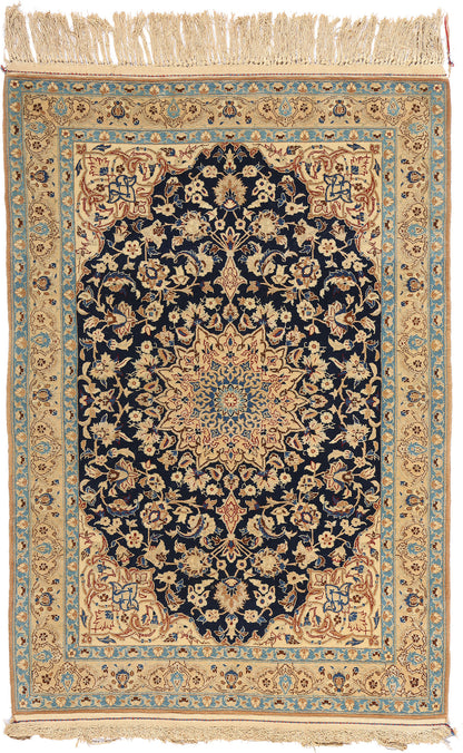 3 x 4 Vintage Persian Nain Rug 78925
