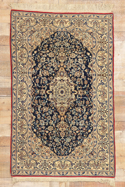 3 x 6 Vintage Persian Tudeshk Nain Rug 78923