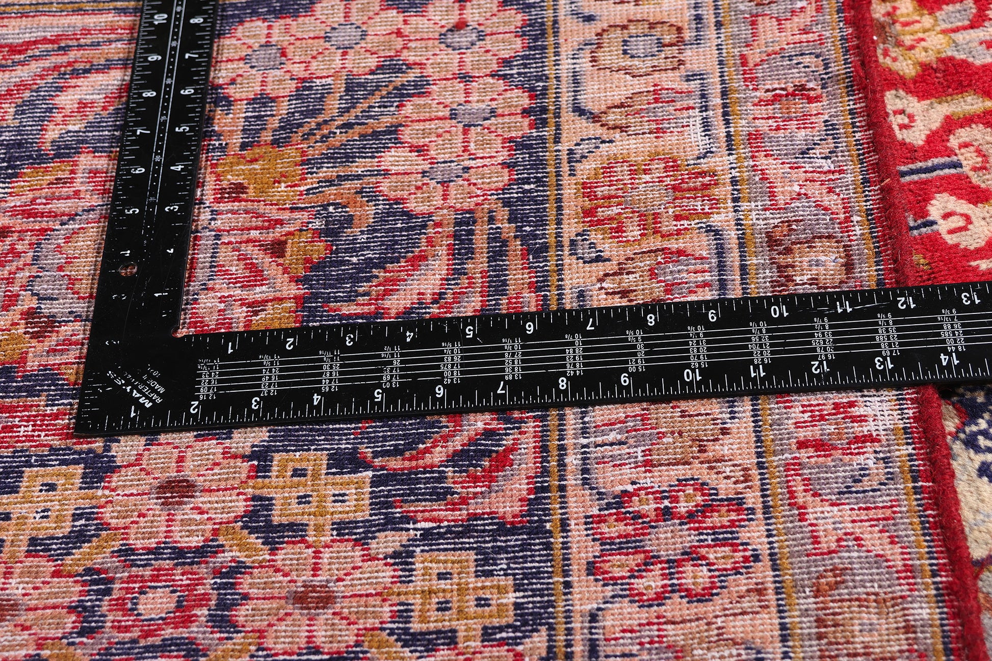 10 x 13 Red Vintage Persian Najafabad Rug 61543