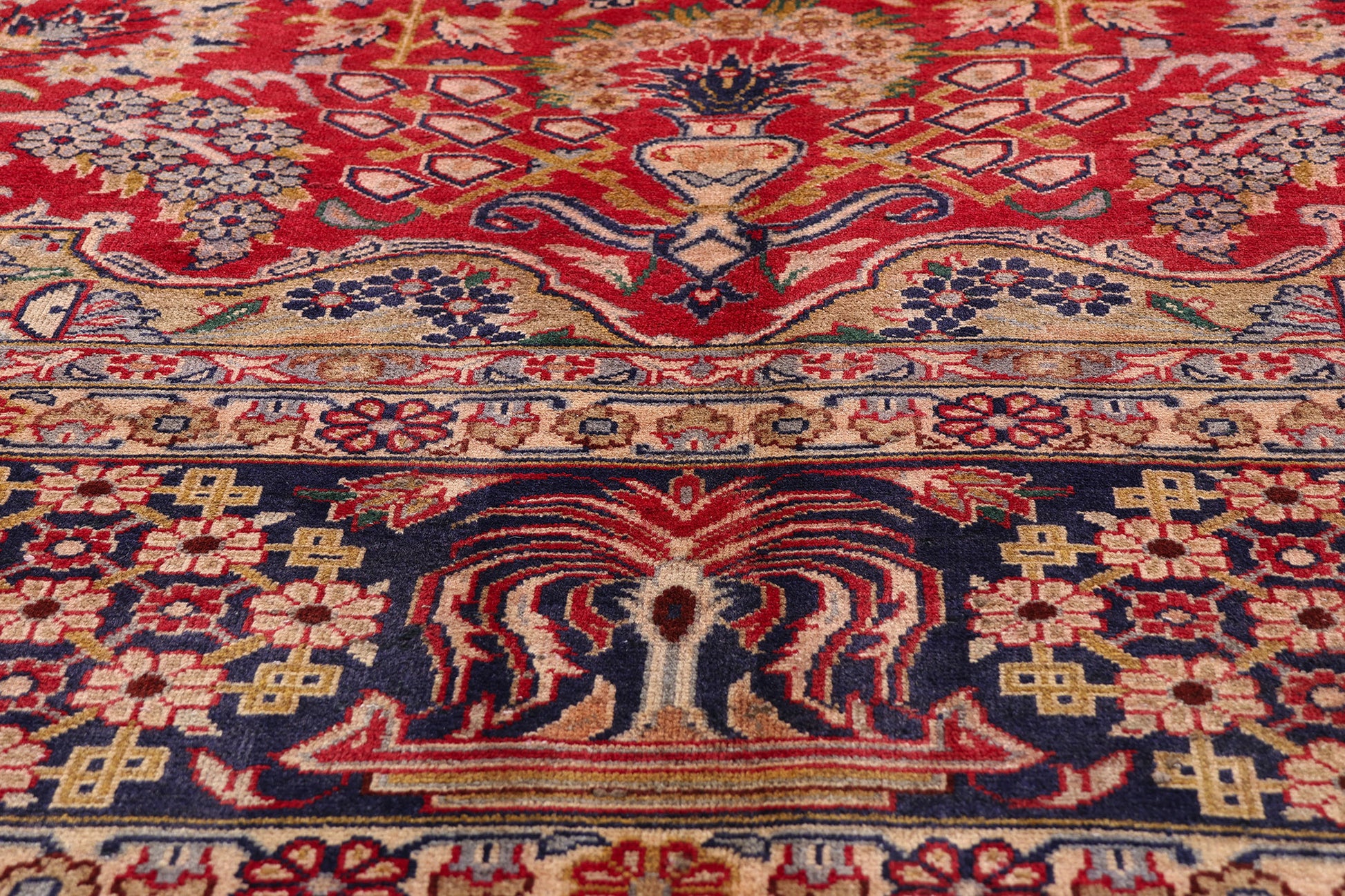 10 x 13 Red Vintage Persian Najafabad Rug 61543