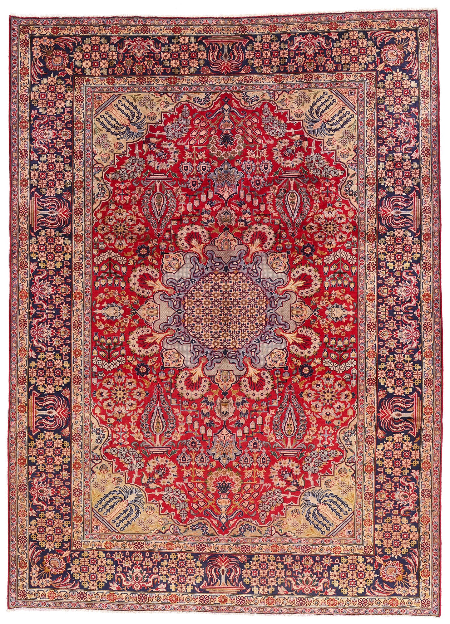 10 x 13 Red Vintage Persian Najafabad Rug 61543
