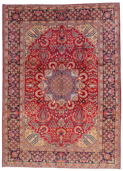10 x 13 Red Vintage Persian Najafabad Rug 61543