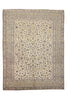 10 x 13 - Beige Vintage Persian Kashan Rug - 76372