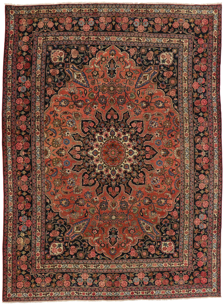 10 x 13 Vintage Persian Mashhad Rug 75141