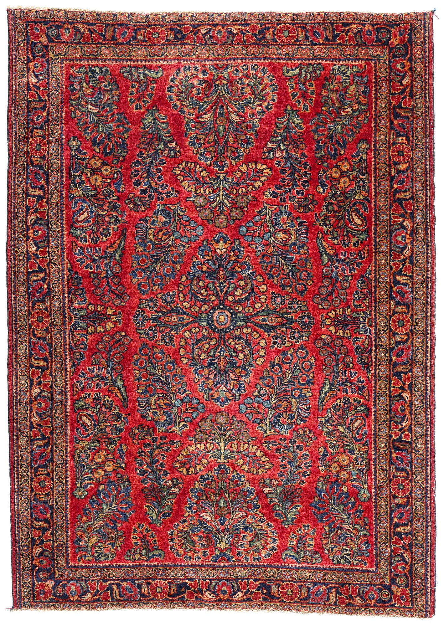 3 x 5 Vintage Persian Sarouk Rug 78915