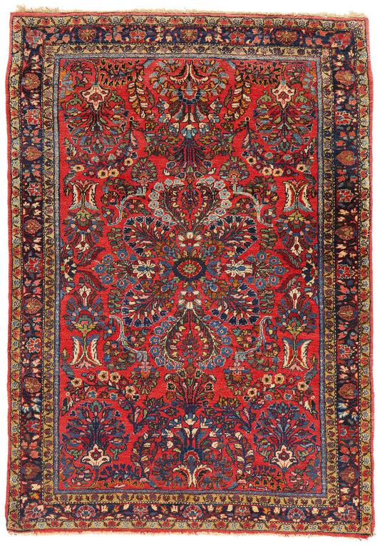 3 x 5 Vintage Persian Sarouk Rug 78929