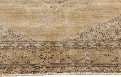 10 x 12 - Brown Vintage Persian Tabriz Rug - 80309