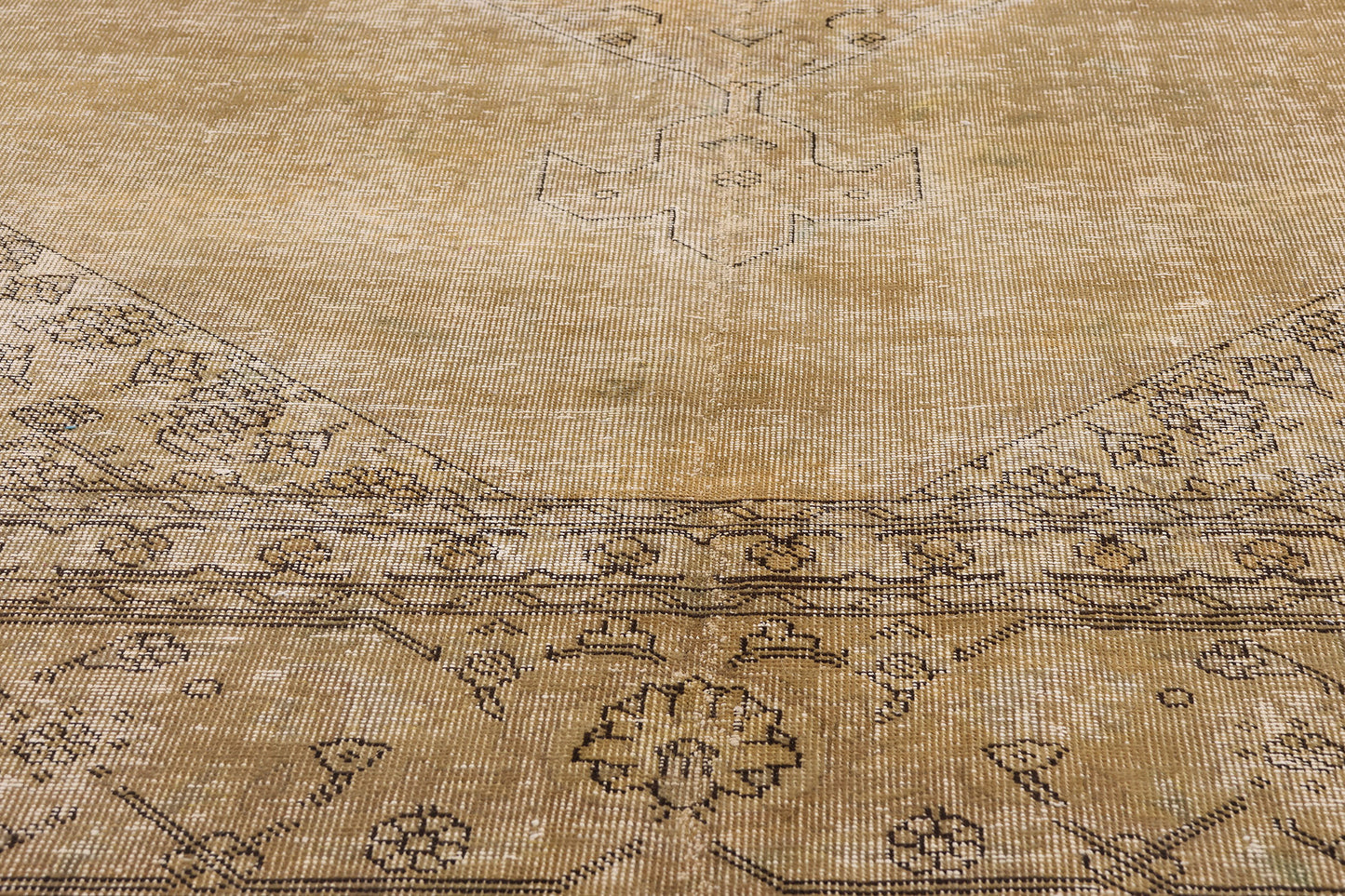 10 x 12 - Brown Vintage Persian Tabriz Rug - 80309