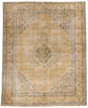 10 x 12 - Brown Vintage Persian Tabriz Rug - 80309