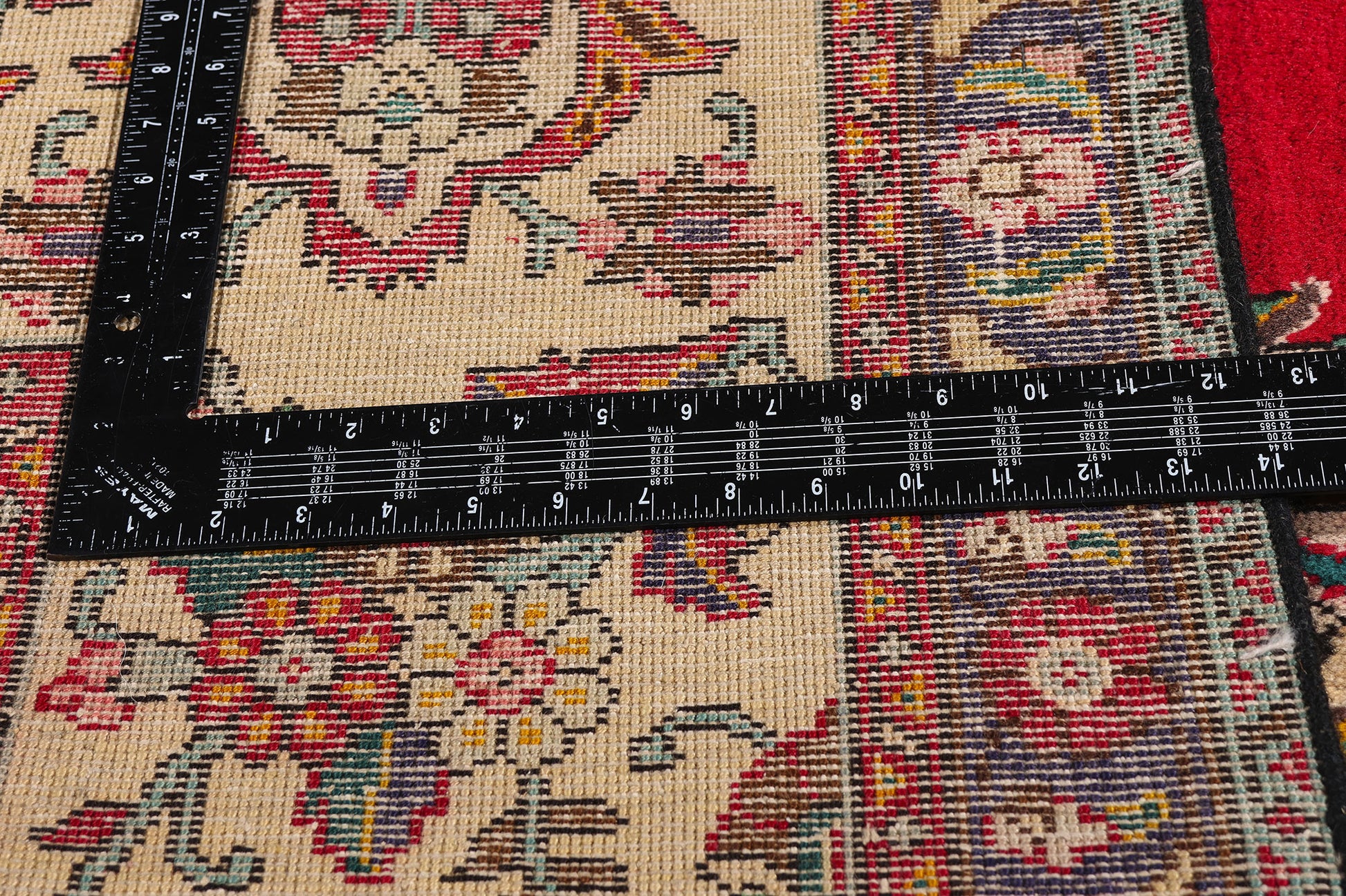 10 x 12 Red Vintage Persian Tabriz Rug 75766