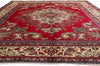 10 x 12 Red Vintage Persian Tabriz Rug 75766