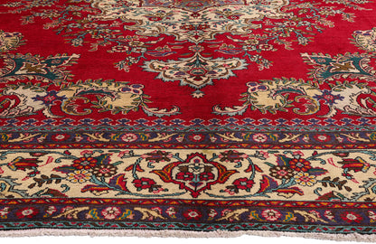 10 x 12 Red Vintage Persian Tabriz Rug 75766