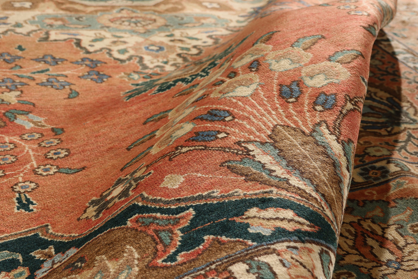 10 x 12 Rust Vintage Persian Tabriz Rug  75586
