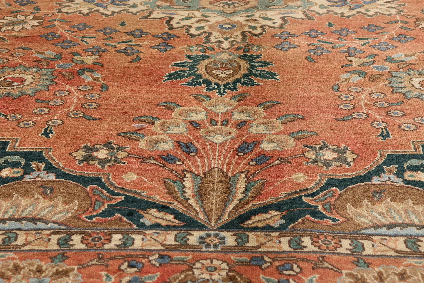 10 x 12 Rust Vintage Persian Tabriz Rug  75586