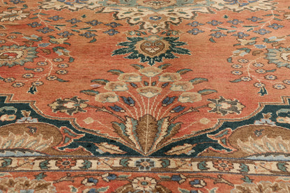 10 x 12 Rust Vintage Persian Tabriz Rug  75586