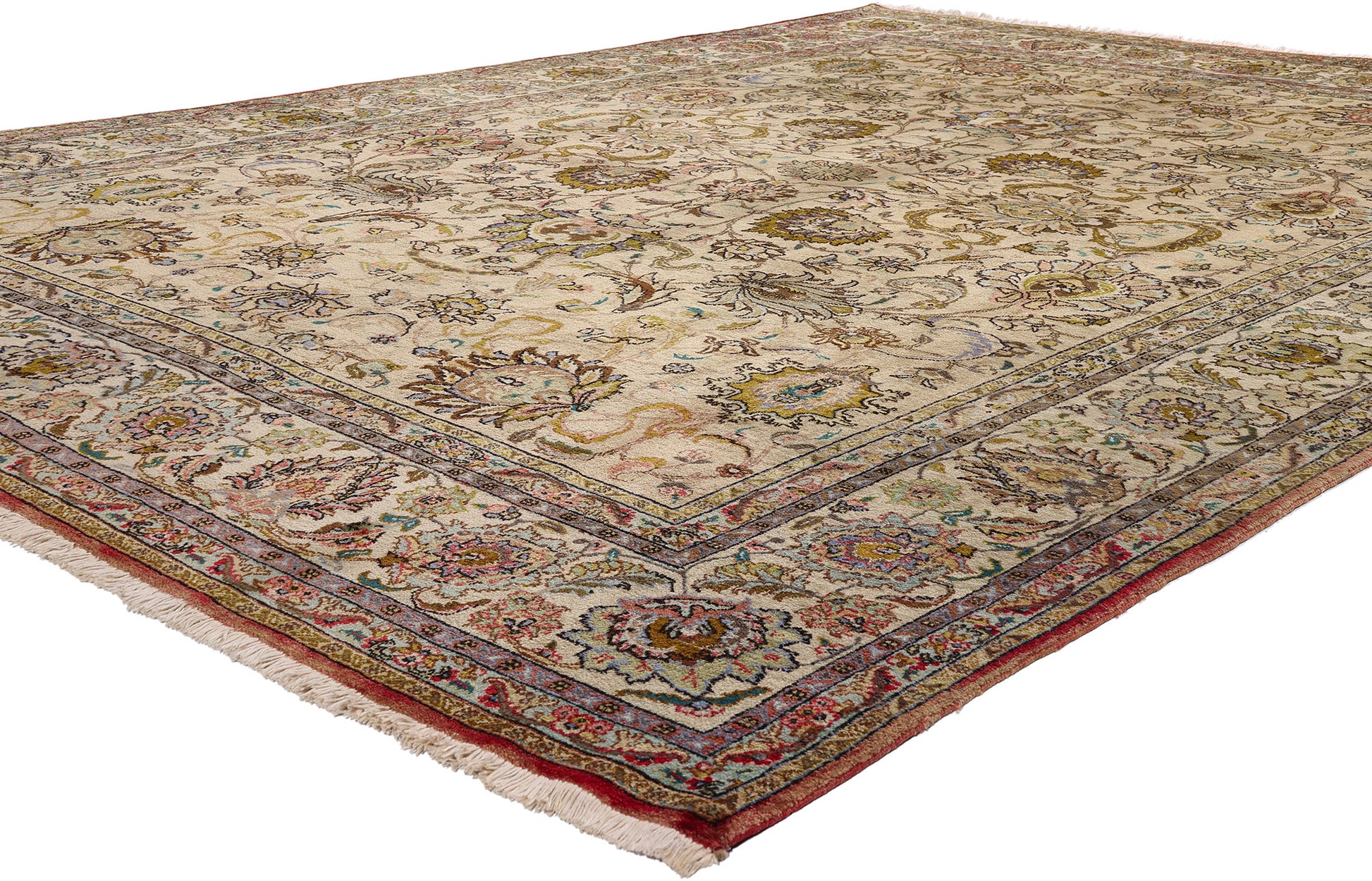 10 x 13 - Vintage Persian Tabriz Rug - 71929