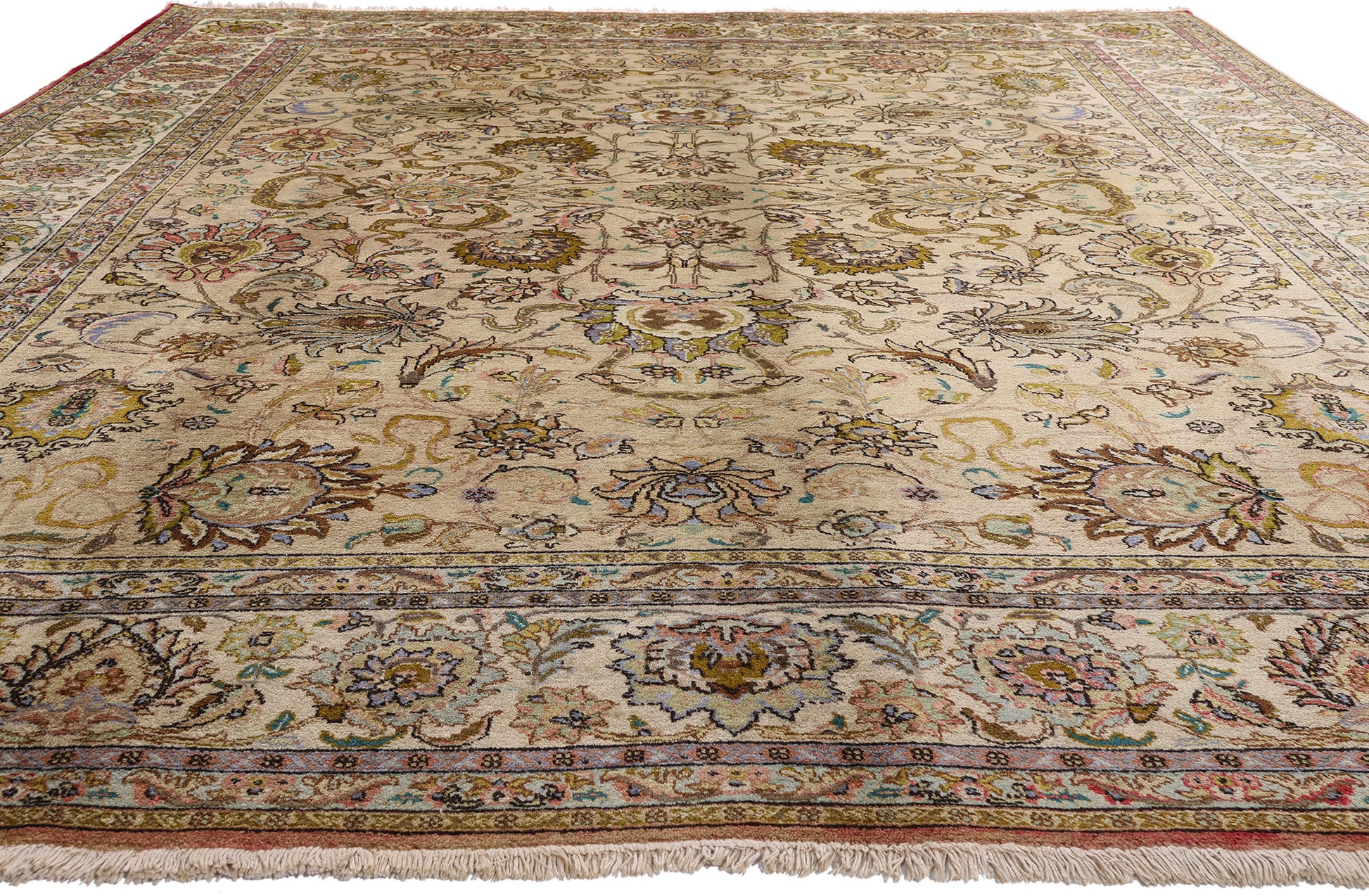 10 x 13 - Vintage Persian Tabriz Rug - 71929