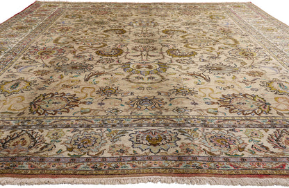 10 x 13 - Vintage Persian Tabriz Rug - 71929