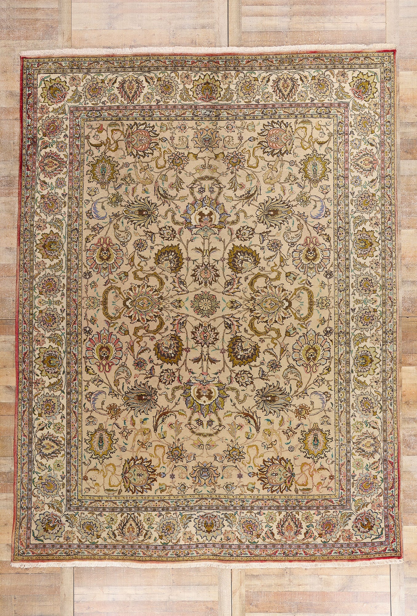 10 x 13 - Vintage Persian Tabriz Rug - 71929
