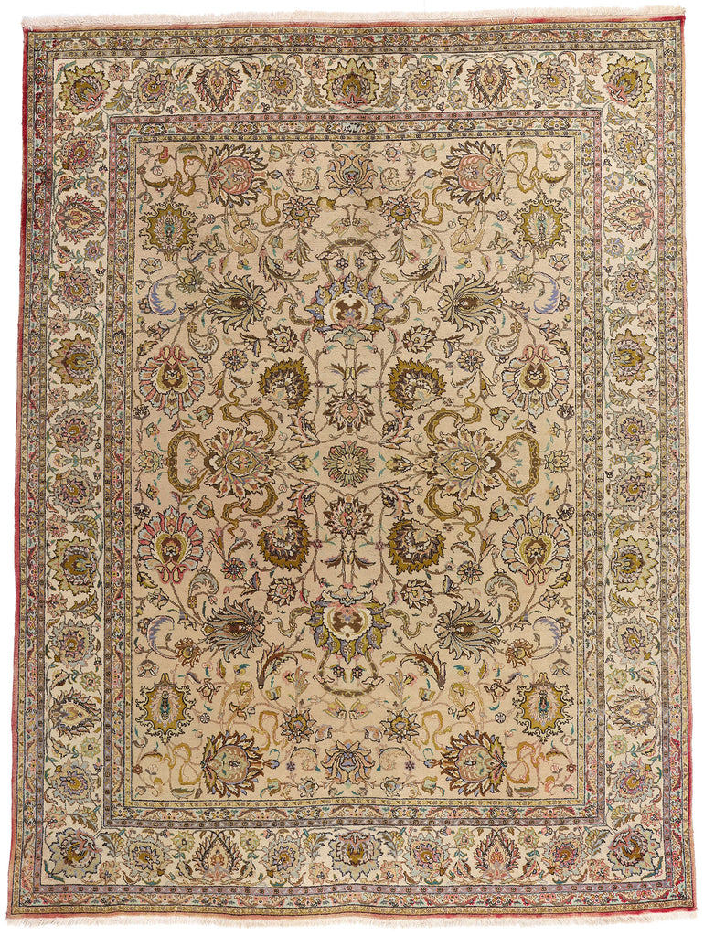 10 x 13 - Vintage Persian Tabriz Rug - 71929