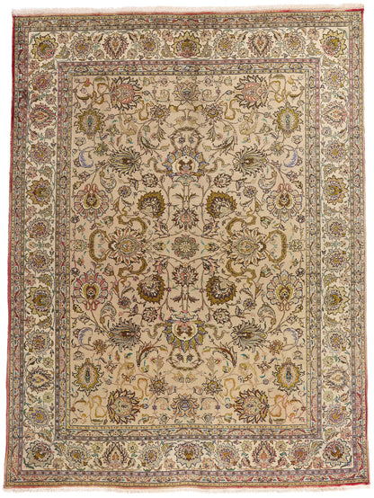 10 x 13 - Vintage Persian Tabriz Rug - 71929
