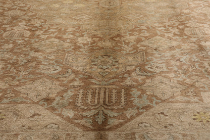 10 x 13 - Brown Vintage Persian Tabriz Rug - 75889