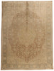 10 x 13 - Brown Vintage Persian Tabriz Rug - 75889