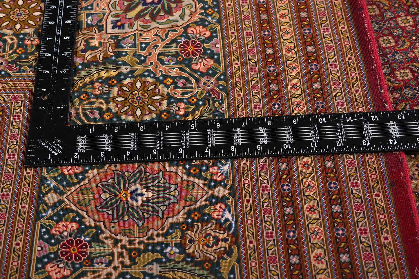 10 x 13 - Brown Vintage Persian Tabriz Rug - 76693