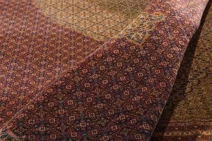 10 x 13 - Brown Vintage Persian Tabriz Rug - 76693