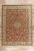10 x 13 - Rust Vintage Persian Tabriz Rug - 76286