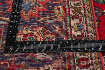 10 x 13 - Red Vintage Persian Tabriz Rug - 76262