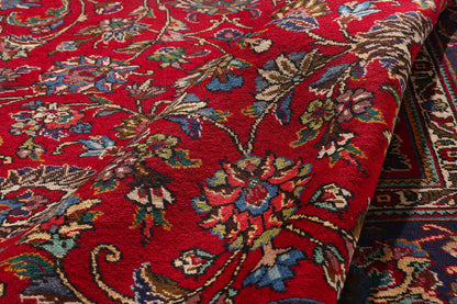 10 x 13 - Red Vintage Persian Tabriz Rug - 76262