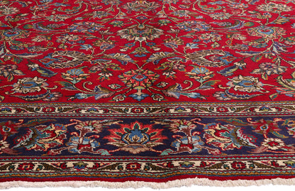 10 x 13 - Red Vintage Persian Tabriz Rug - 76262