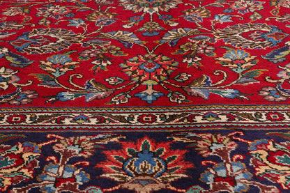10 x 13 - Red Vintage Persian Tabriz Rug - 76262