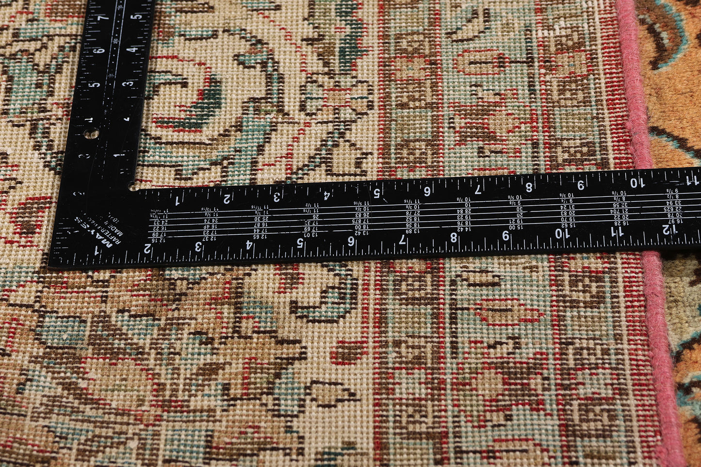 10 x 13 Rust Vintage Persian Tabriz Rug 75612