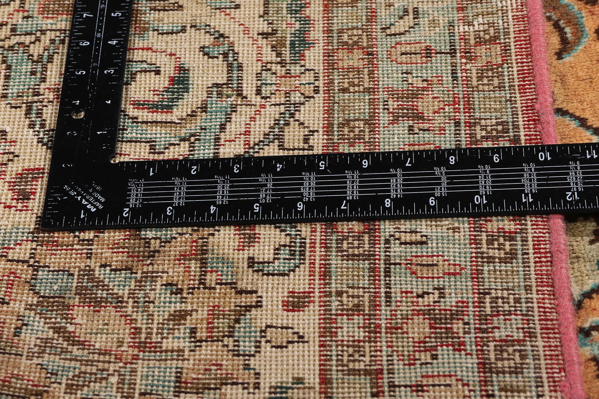 10 x 13 Rust Vintage Persian Tabriz Rug 75612