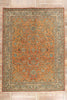 10 x 13 Rust Vintage Persian Tabriz Rug 75612
