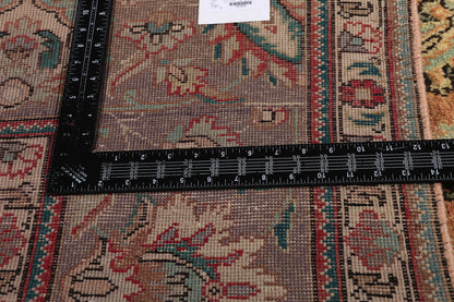 10 x 13 - Rust Vintage Persian Tabriz Rug - 76329