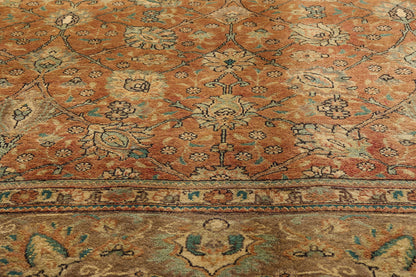 10 x 13 - Rust Vintage Persian Tabriz Rug - 76329