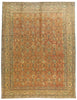 10 x 13 - Rust Vintage Persian Tabriz Rug - 76329