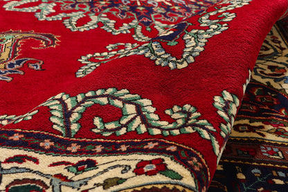 10 x 13 - Red Vintage Persian Tabriz Rug - 76485