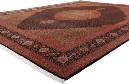 10 x 13 - Rust Vintage Persian Tabriz Rug - 76980