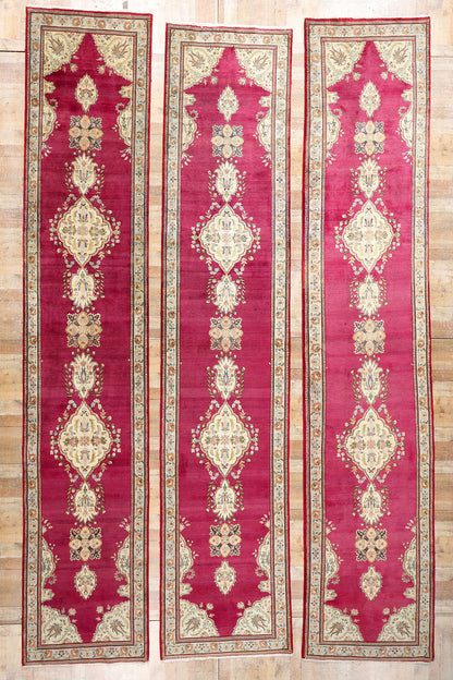 4 x 18 Vintage Persian Tabriz Rug 61384