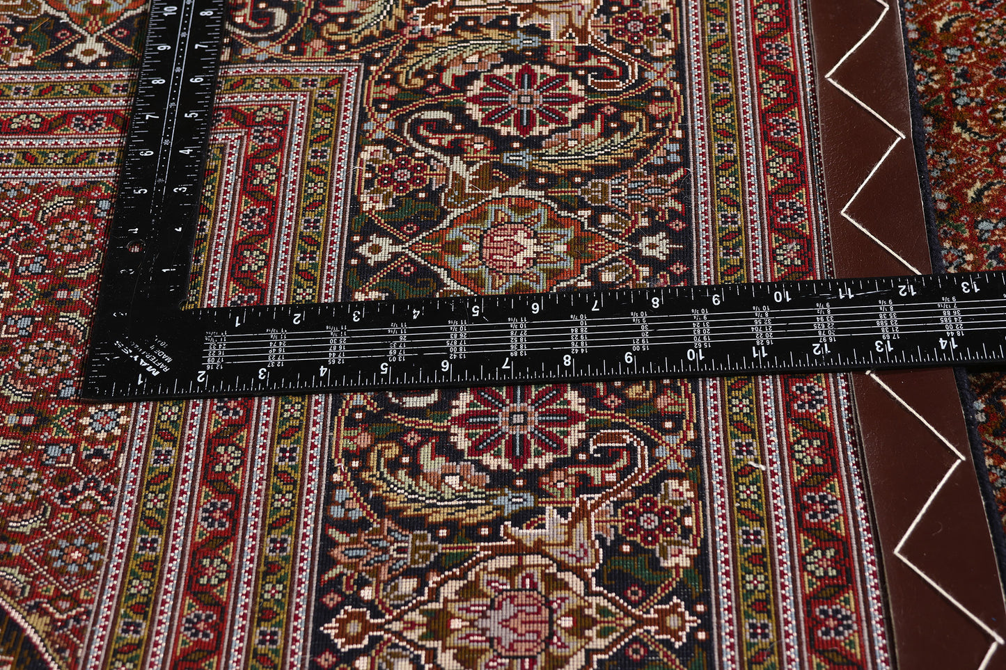 7 x 10 Navy Blue Vintage Persian Mahi Tabriz Rug 79330