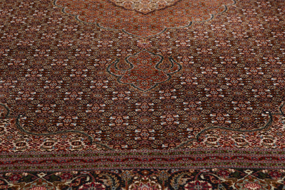 7 x 10 Navy Blue Vintage Persian Mahi Tabriz Rug 79330
