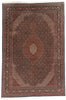 7 x 10 Navy Blue Vintage Persian Mahi Tabriz Rug 79330