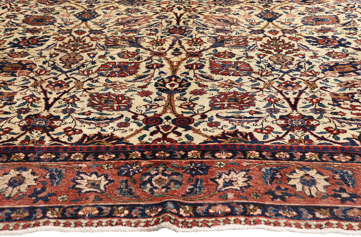 8 x 11 Beige Vintage Persian Tabriz Rug 61408