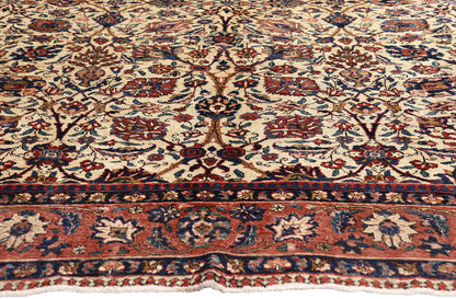 8 x 11 Beige Vintage Persian Tabriz Rug 61408